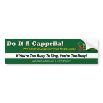Barbershop Bumper Sticker - Do It A Cappella