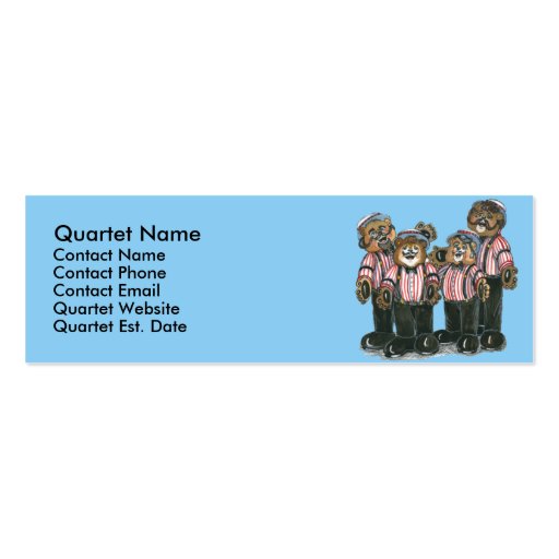 Barbershop Quartet Business Card (front side)
