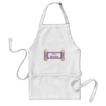 Barbershop scroll apron