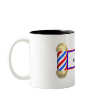Barbershop scroll coffee mugs