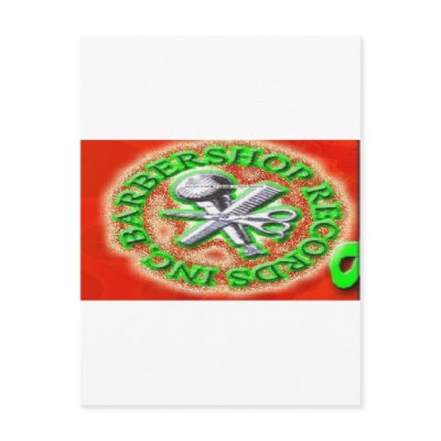 barbershoprecords inc logo$$ copyright maurice e m post cards by MOLOSOPHY