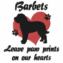 Barbets Leave Paw Prints Embroidered Hoodie