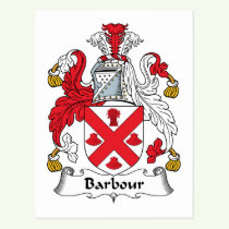 Barbour Family Crest Postcard
