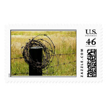 Barbwire Country Postage Stamp