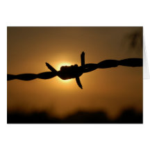 barbwire greeting card