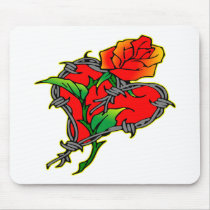 Barbwire Heart & Rose Mouse Pads