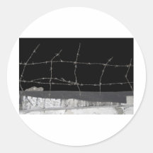 barbwire round stickers