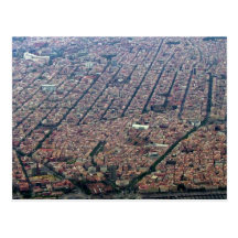 Barcelona Aerial Postcard
