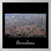 Barcelona Aerial Print