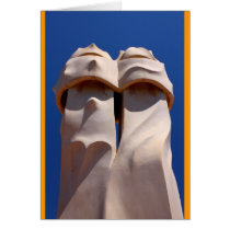 Barcelona, Antoni Gaudi's Chimney Tops cards