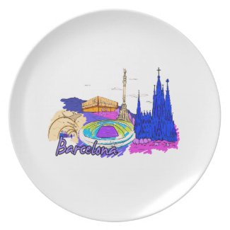 barcelona blue city image.png dinner plate