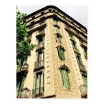 Barcelona building postcard