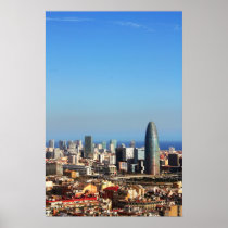 Barcelona cityscape posters