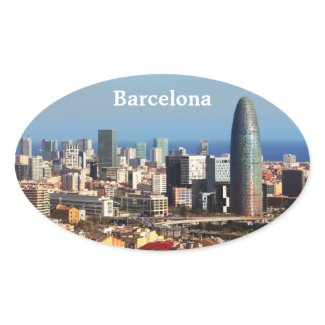 Barcelona cityscape sticker