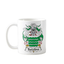 Barcelona Family Crest mugs by coatsofarms Barcelona Family Crest mugs