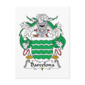Barcelona Family Crest postcards