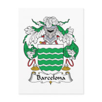 Barcelona Family Crest postcards by coatsofarms Barcelona Family Crest postcards