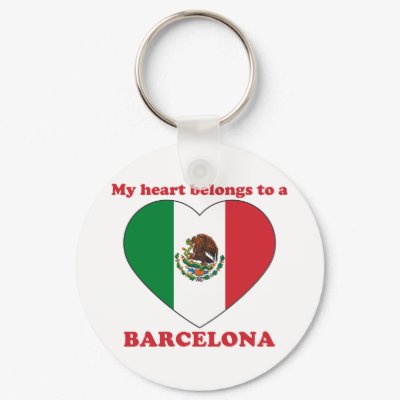 Barcelona Keychains by ValentinesDayTshirts