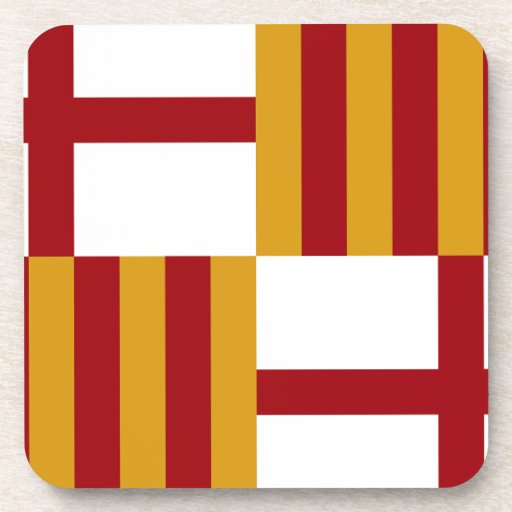 Barcelona (Spain) Flag Beverage Coasters | Zazzle