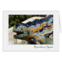 Barcelona Spain Park Guell Greeting Card