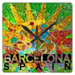 Barcelona Square Wall Clock