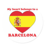 Barcelona Round Sticker