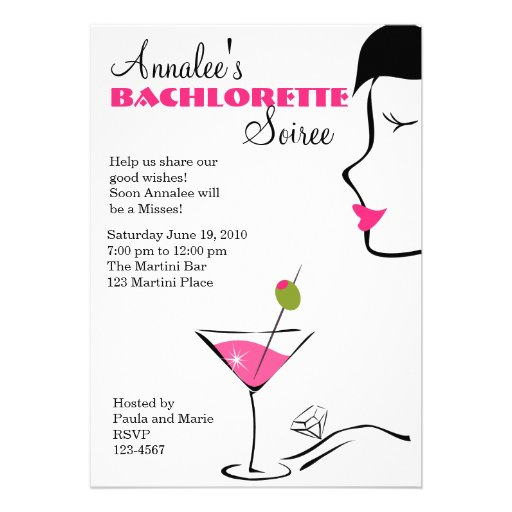 Barchlorette Martini Soiree Announcements