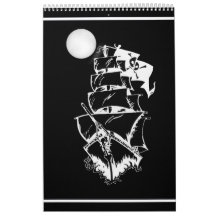 Barco pirata en los altos mares calendarios