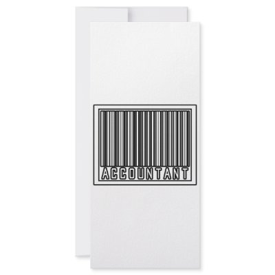 Barcode Accountant Customized Rack Card by accountantshirts