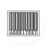 Barcode Architect Round Sticker