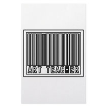 Barcode Art Teacher stationery