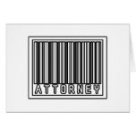 Barcode Attorney Greeting Cards