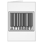 Barcode Attorney Greeting Cards