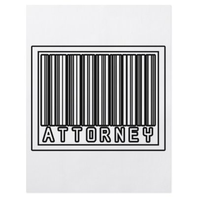 Barcode Attorney Flyer Design by attorneyshirts