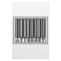 Barcode Attorney stationery by attorneyshirts Barcode Attorney stationery