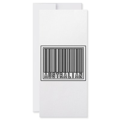 Barcode Australian Personalized Rack Card by Australian_Pride