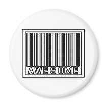 Barcode Awesome Refrigerator Magnet