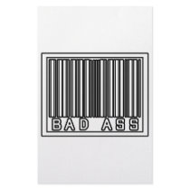 Barcode Bad Ass stationery by Funny_MoFo_Shirts Barcode Bad Ass stationery