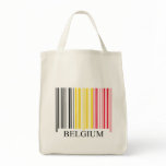 Barcode Belgium Flag Tote Bags