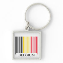 Barcode Belguim Flag Key Chains