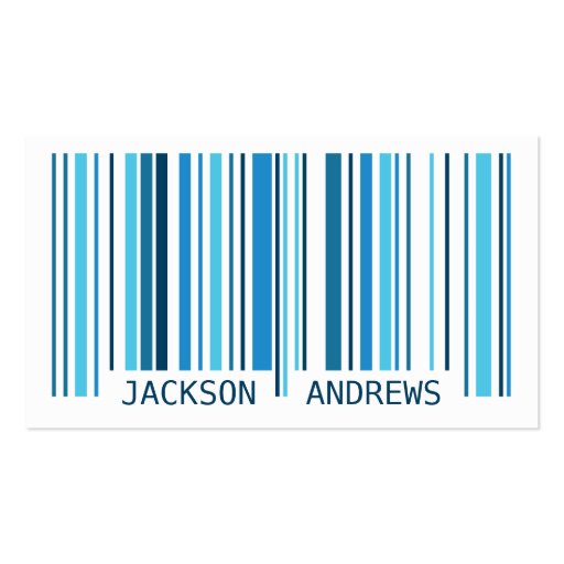 Barcode - Blue Business Card (front side)