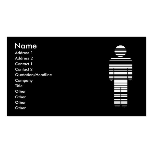 barcode boy business card template (front side)