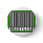 Barcode Brazilian Pinback Button