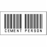 Barcode Cement Person Photo Sculpture