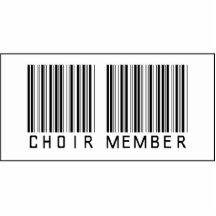 Barcode Choir Member Acrylic Cut Out