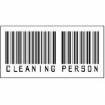 Barcode Cleaning Person Acrylic Cut Out