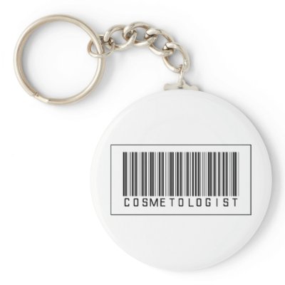 Barcode Cosmetologist Key Chain by crazygoodstuff