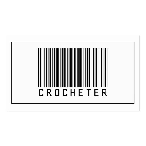 Barcode Crocheter Business Card Templates (back side)