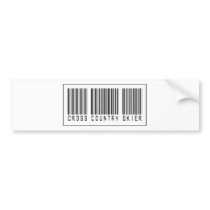Barcode Cross Country Skier bumper stickers