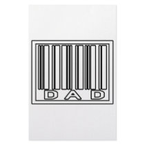 Barcode Dad stationery by Proud_Dad_Shirts Barcode Dad stationery